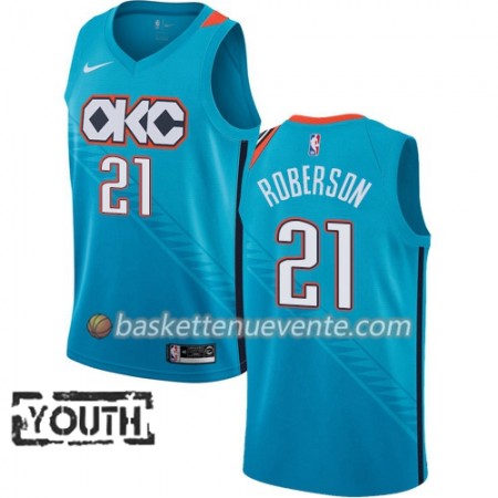 Maillot Basket Oklahoma City Thunder Andre Roberson 21 2018-19 Nike City Edition Bleu Swingman - Enfant